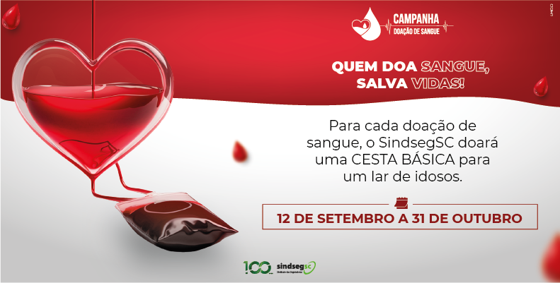 SindsegSC promove 5º edição da campanha Doação de Sangue / Divulgação