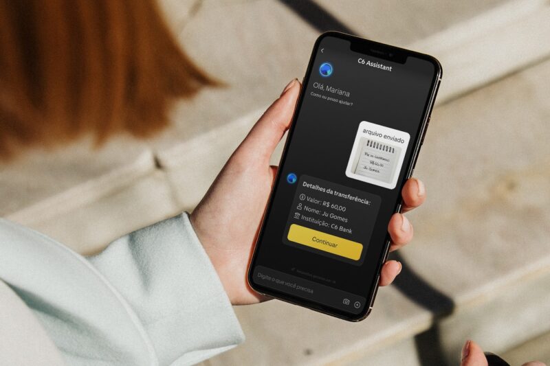 C6 Bank lança assistente com IA generativa para facilitar transações do dia a dia / Divulgação