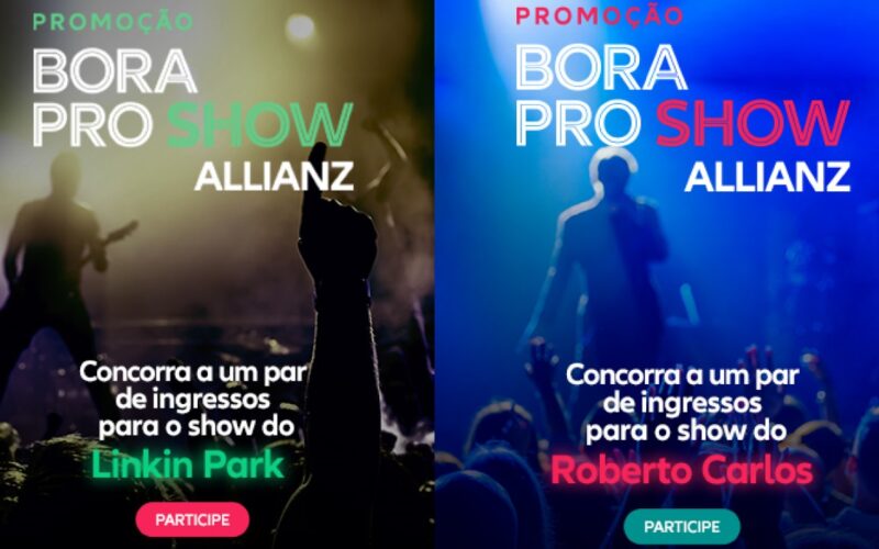 Allianz te leva do rock ao romance: participe das promoções “Bora pro Show” / Divulgação