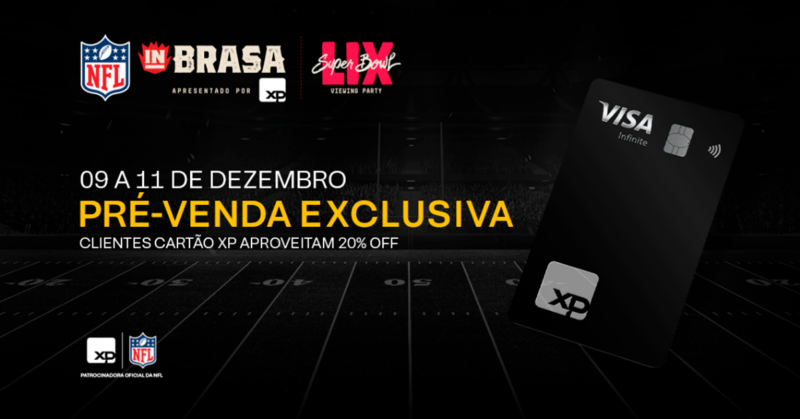 XP anuncia pré-venda exclusiva de ingressos para o NFL In Brasa 2025 com 20% de desconto / Divulgação