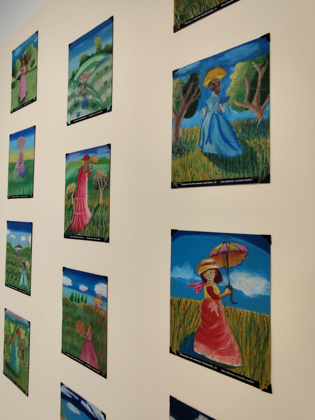 Releituras das obras de Claude Monet feitas pelas crianças da ABA / Foto: Divulgação