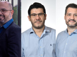 Jose Ricardo Paulino, Diretor de Estratégia & Transformação da Sompo; Hugo Ferraz Muraro, Superintendente Financeiro da Sompo; Tercio de Polli, Superintendente Comercial da Sompo e, além da área de Gestão Comercial / Foto: Divulgação