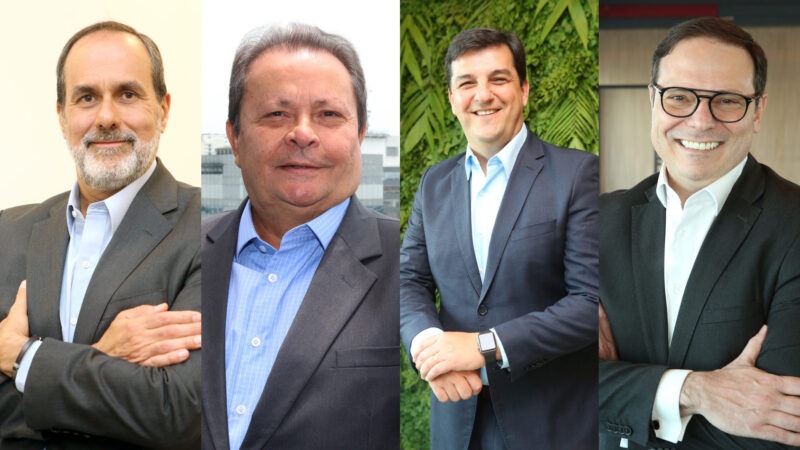 Alfredo Lalia Neto, Fernando Grossi, Rogério Santos e Emerson Bueno, executivos da Sompo / Foto: Divulgação