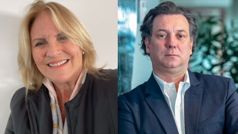 Andrea Huggard-Caine Reti, diretora de Benefícios Flexíveis, e Fernando Kolling, diretor executivo de Client Management da WTW / Foto: Divulgação