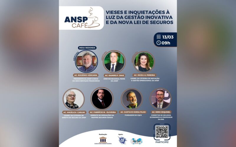 ANSP Café Live debate inovação e impactos da nova Lei de Seguros / Divulgação