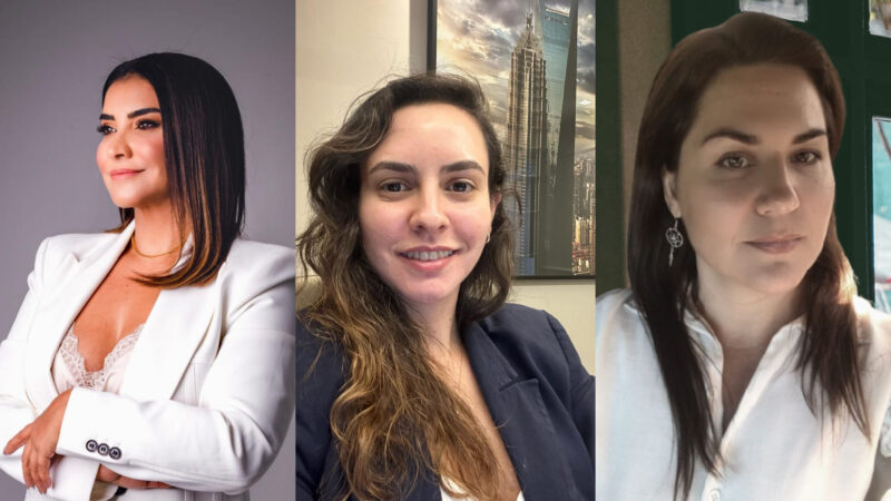 Mírian Queiroz, advogada, mediadora e diretora da MediarSeg; Alessandra Silva, advogada e gerente operacional da MediarSeg; e a mediadora Helena Bonesi / Foto: Divulgação