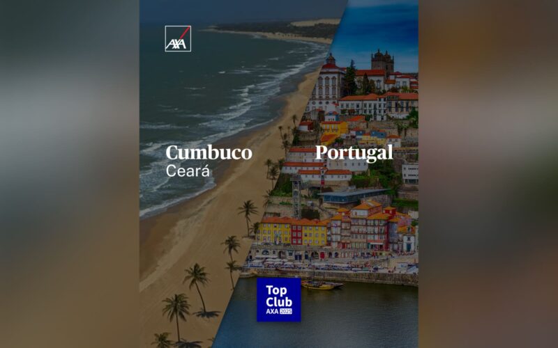 AXA no Brasil anuncia Portugal e Cumbuco/CE como destinos do programa Top Club 2025 / Divulgação
