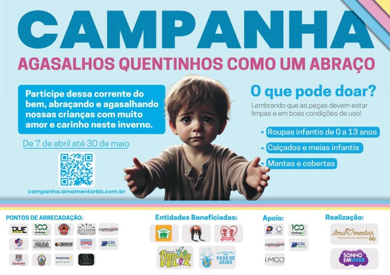 Campanha do agasalho: uma iniciativa apoiada pelo SindsegSC para aquecer crianças / Divulgação