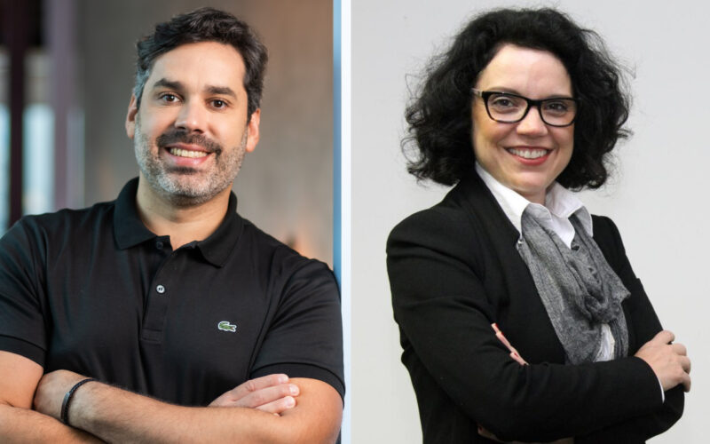 Bruno Porte, vice-presidente de Tecnologia, Operações e Transformação da AXA no Brasil; Mônica Lupatin, Diretora de Negócios do ICOM / Foto: Divulgação