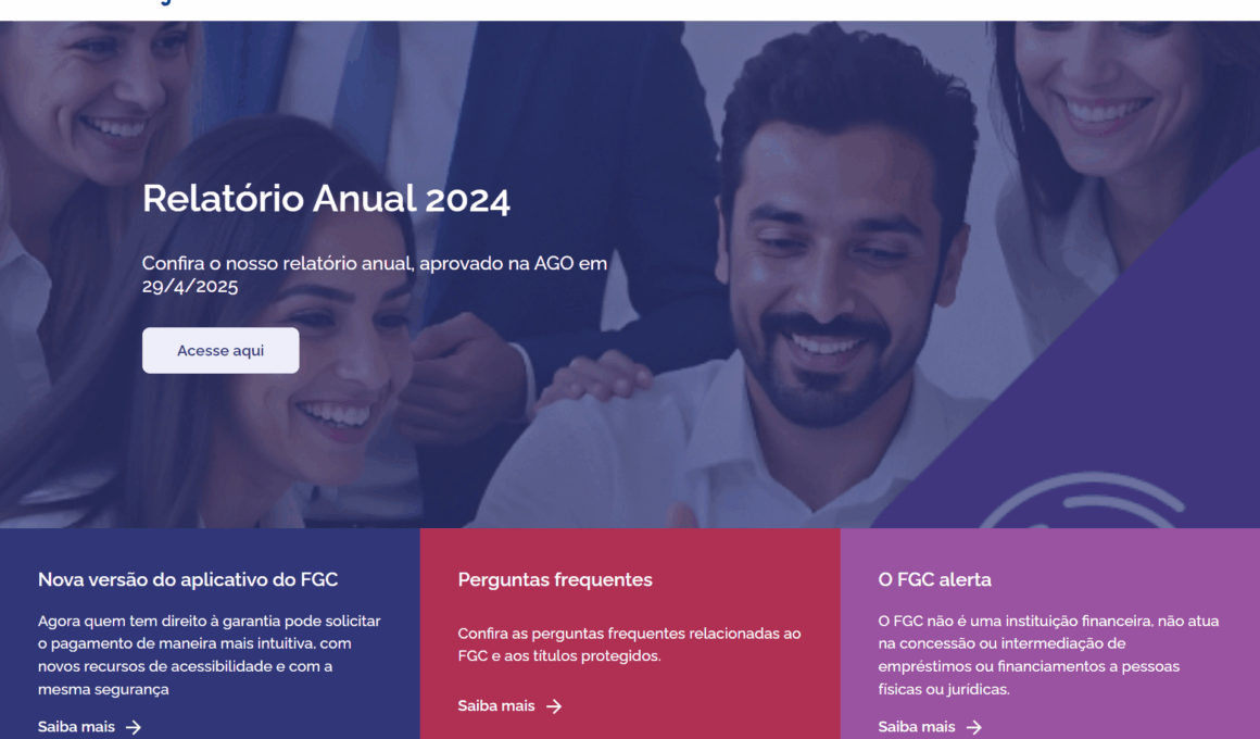Novo site do FGC reforça compromisso com acessibilidade, clareza e experiência digital / Divulgação