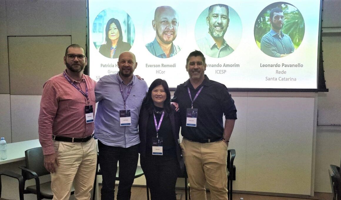 Leonardo Pavanello, Everson Remedi, Patricia Hatae e Fernando Amorin fizeram parte do painel “Cibersegurança Estratégica”