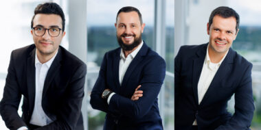 Leonardo Grizotto, também sócio-fundador e diretor da Zaxo, Jefferson Nesello, sócio-fundador e diretor da Zaxo, Ronaldo Rodrigues, senior associate da Zaxo