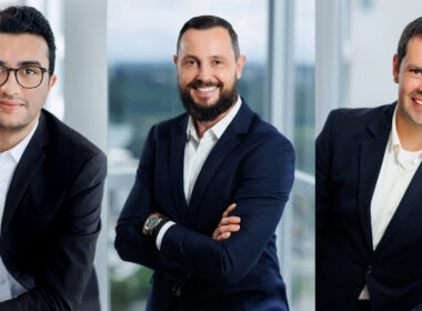 Leonardo Grizotto, também sócio-fundador e diretor da Zaxo, Jefferson Nesello, sócio-fundador e diretor da Zaxo, Ronaldo Rodrigues, senior associate da Zaxo