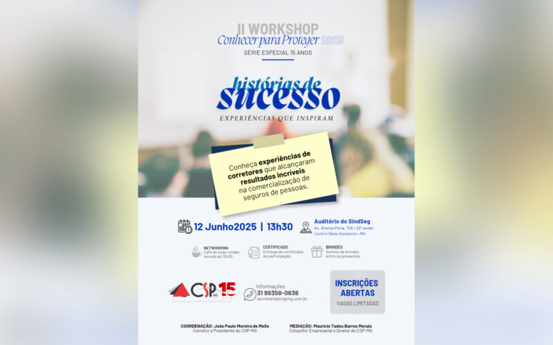 CSP-MG promove 2ª edição do workshop “Conhecer para Proteger” com foco em histórias inspiradoras / Divulgação