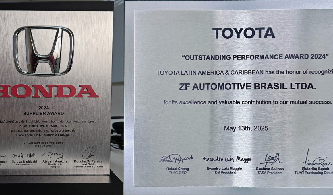 ZF é reconhecida pela Honda/ ZF é reconhecida pela Toyota
