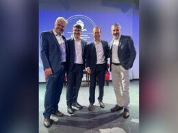 Esq.: Gabriel Rego, Travel (Europ Assistance); Ignacio Palacios, Sales/Revenue (MSC Cruzeiros); Adrian Ursilli, Diretor-geral Brasil (MSC); Rogério Guandalini, Comercial/Marketing/Produtos (Europ) / Foto: Divulgação