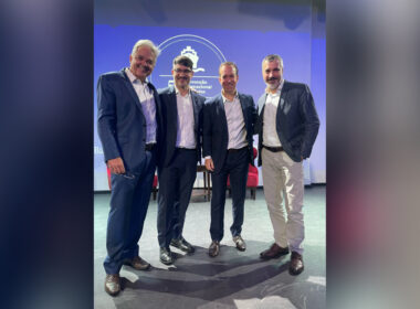 Esq.: Gabriel Rego, Travel (Europ Assistance); Ignacio Palacios, Sales/Revenue (MSC Cruzeiros); Adrian Ursilli, Diretor-geral Brasil (MSC); Rogério Guandalini, Comercial/Marketing/Produtos (Europ) / Foto: Divulgação