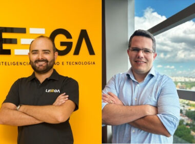 À esquerda, Karlos Silva, diretor de Parcerias da Leega, e à direita, Diego Caxito, diretor de Tecnologia da Casas Bahia Fotos / divulgação: Leega e Casas Bahia