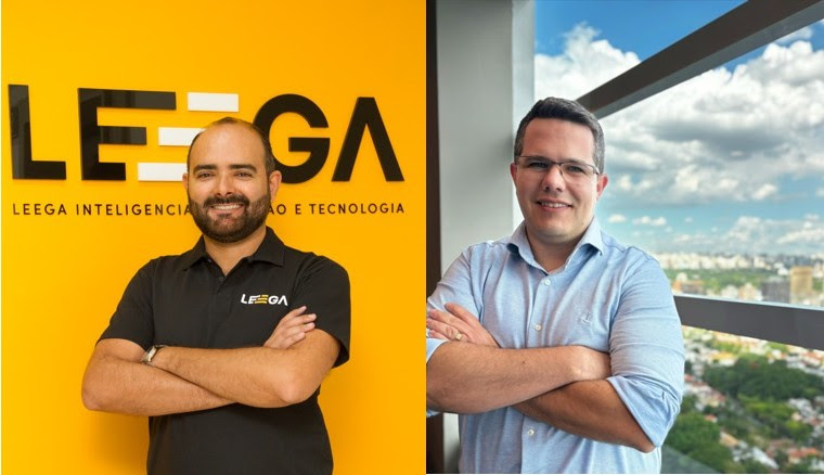 À esquerda, Karlos Silva, diretor de Parcerias da Leega, e à direita, Diego Caxito, diretor de Tecnologia da Casas Bahia Fotos / divulgação: Leega e Casas Bahia