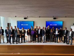 Integrantes da comitiva de representantes das seguradoras em encontro na sede da Guy Carpenter, em Paris / Foto: Divulgação