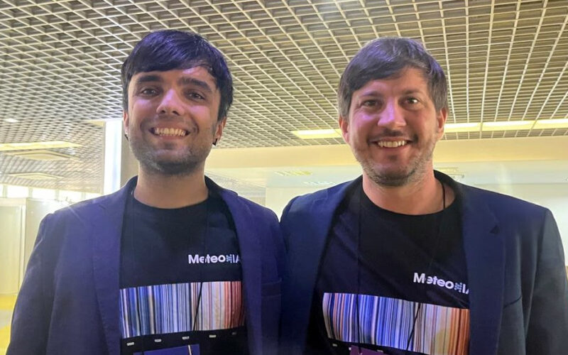Fundadores da MeteoIA (E/D) Gabriel Perez e Thomas Martin