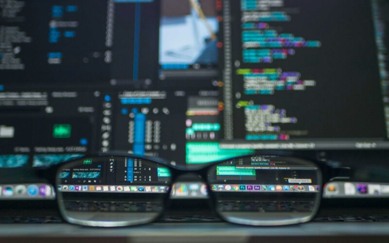 closeup photo of eyeglasses