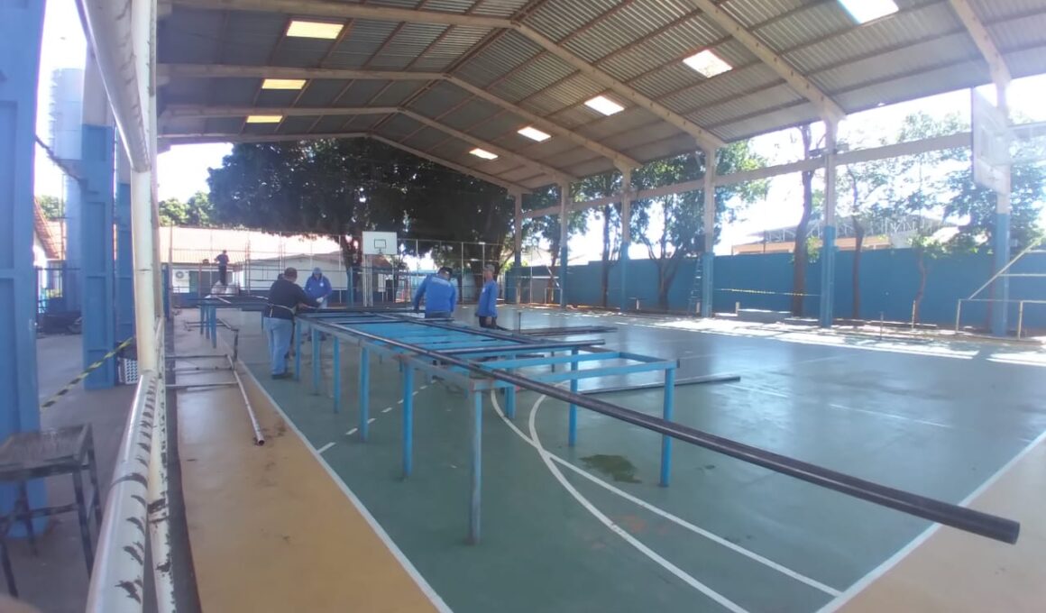 Seguradora entrega revitalização da quadra esportiva na Escola Municipal Edson Luis, em Belém (PA) / Foto: Divulgação