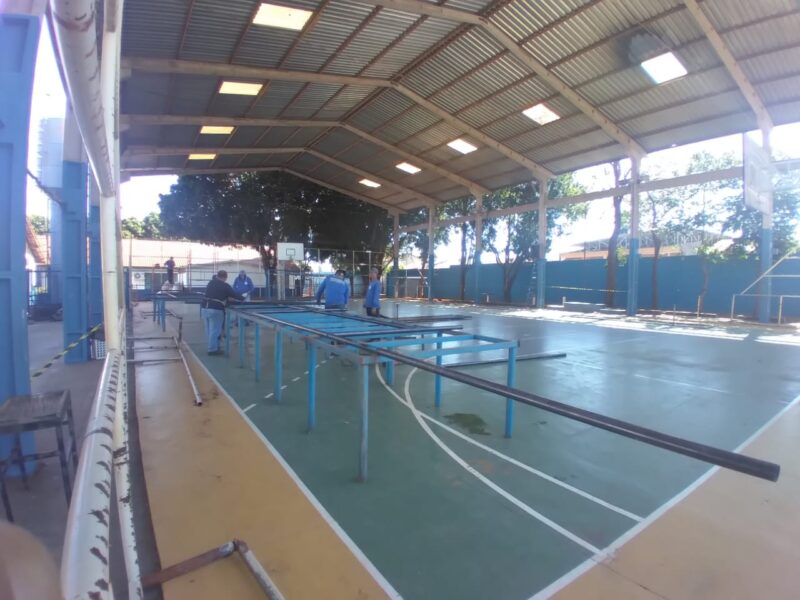 Seguradora entrega revitalização da quadra esportiva na Escola Municipal Edson Luis, em Belém (PA) / Foto: Divulgação