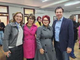 Da esquerda para direita: Simone Probst, Siméia Heleodoro, Sueli Petry e Sylvio Zimermann.