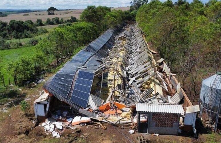 Em um incidente ocorrido no em Santa Catarina, a cobertura de vendaval foi extremamente relevante para recuperar os prejuízos e manter a operação (imagem: divulgação Alper)