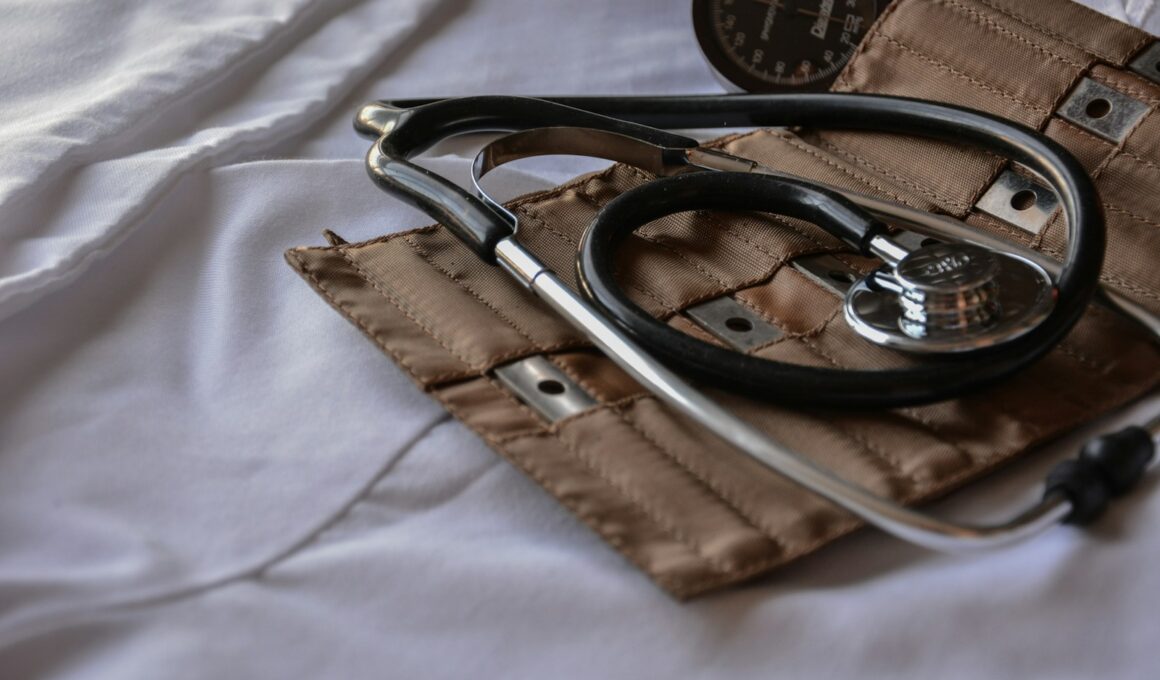 black stethoscope with brown leather case