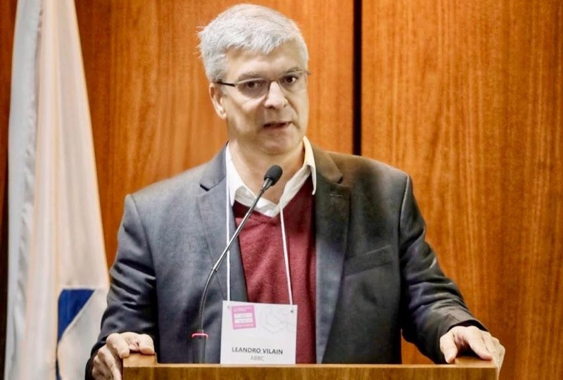 CEO da Associação Brasileira de Bancos (ABBC), Leandro Vilain, comentou sobre modelo inovador da duplicada escritural em evento no Banco Central, na capital paulista (Crédito/imagem: Fabio Augusto)