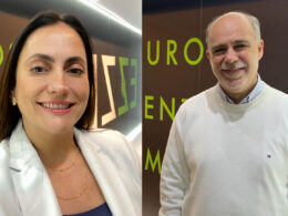 Gabriel Bugallo, vice-presidente Comercial e Técnico da EZZE Seguros; Mary Helen de Conti, superintendente de Seguro de Aviação da EZZE Seguros / Foto: Divulgação