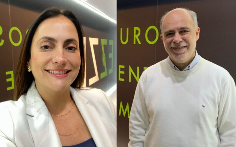 Gabriel Bugallo, vice-presidente Comercial e Técnico da EZZE Seguros; Mary Helen de Conti, superintendente de Seguro de Aviação da EZZE Seguros / Foto: Divulgação