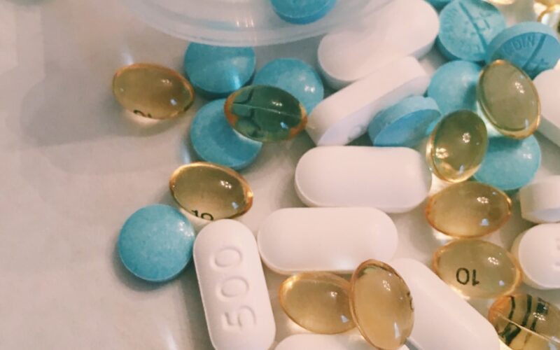 assorted-color medication pills