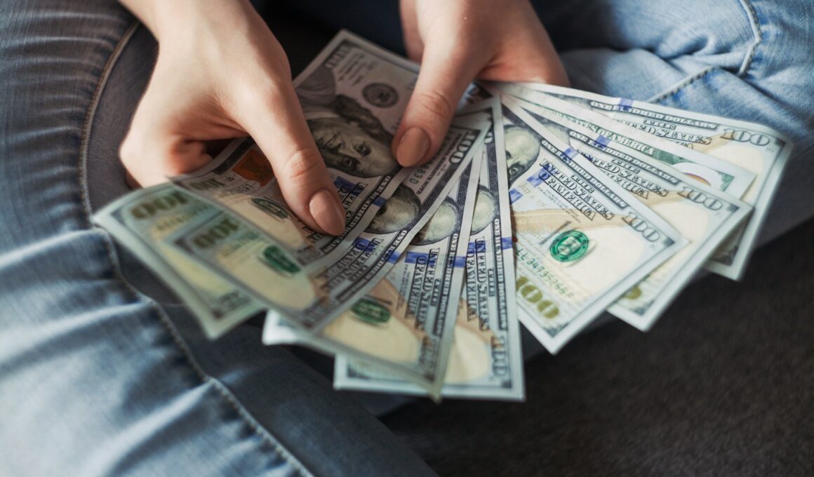 fan of 100 U.S. dollar banknotes