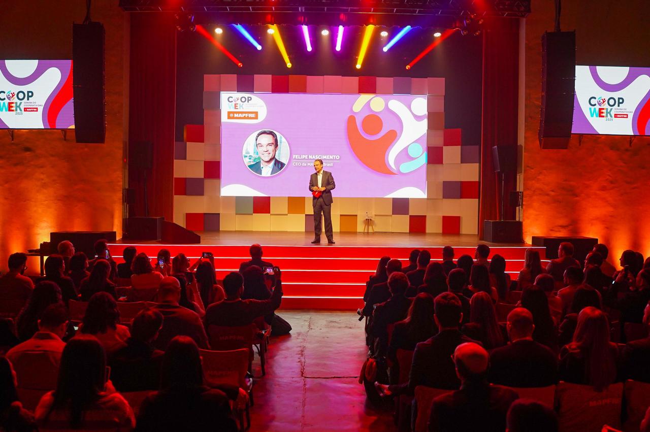 Felipe Nascimento, CEO da MAPFRE Brasil, na abertura da Coopweek / Foto: Divulgação