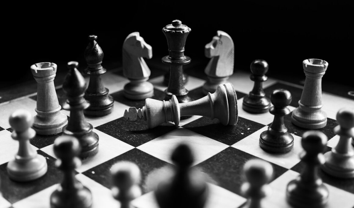 chess pieces on board