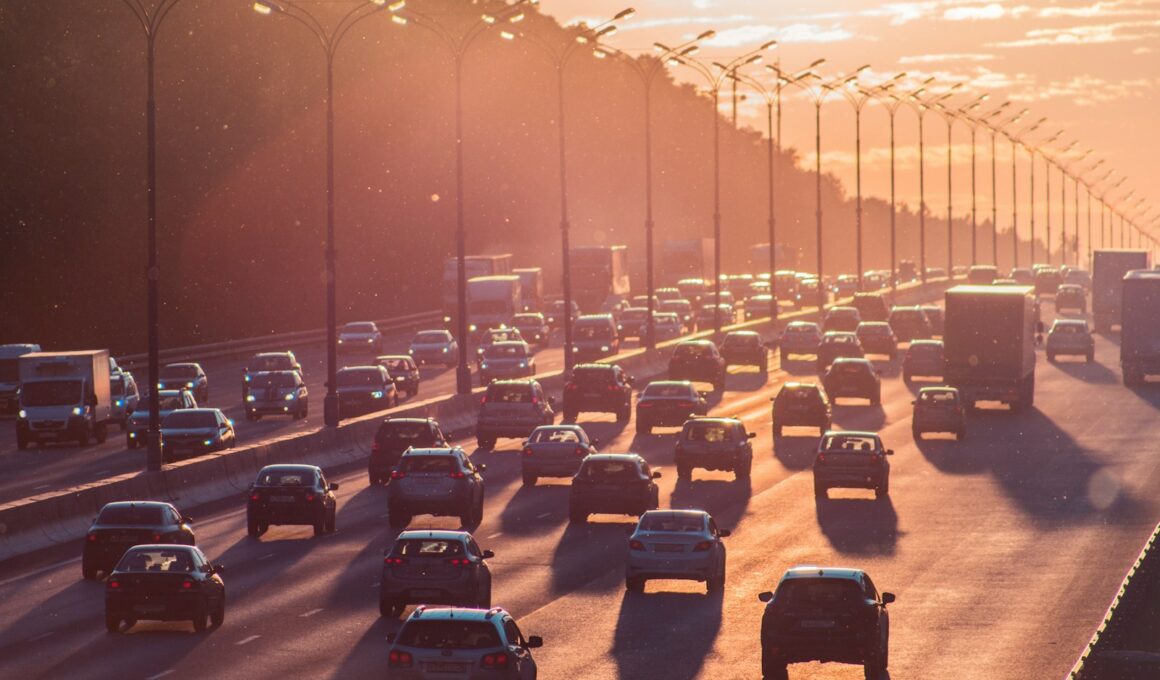 cars passing through north and south