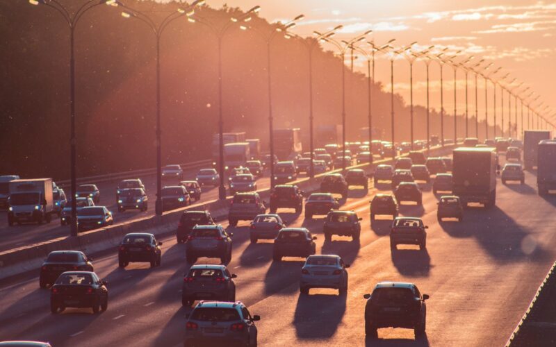 cars passing through north and south
