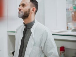 a man in a lab coat