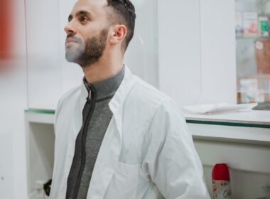 a man in a lab coat