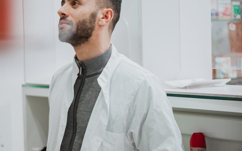 a man in a lab coat