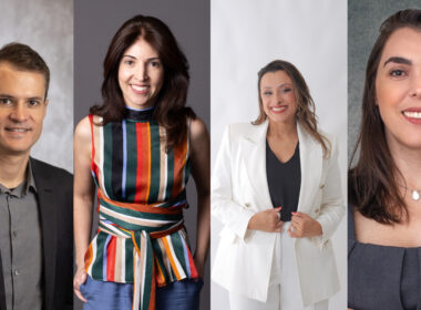 Os executivos da Coface: Diogo Machado, Mariangela Morenghi, Quedmar Camargo e Silvia Heidrich / Foto: Divulgação