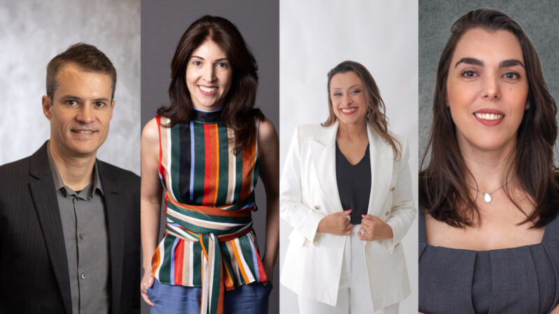 Os executivos da Coface: Diogo Machado, Mariangela Morenghi, Quedmar Camargo e Silvia Heidrich / Foto: Divulgação