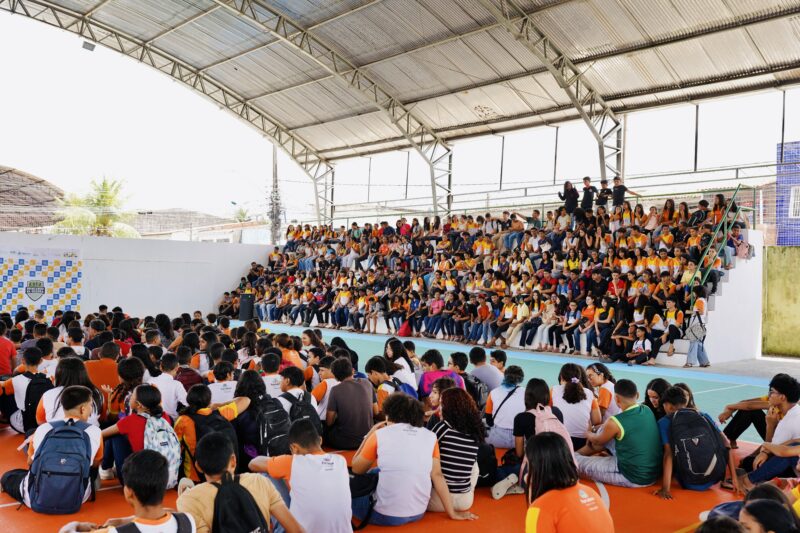 Escola de Fortaleza celebra entrega de quadra esportiva revitalizada com patrocínio da HDI Seguros / Foto: Divulgação