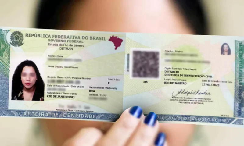 Nova Carteira de Identidade Nacional pode reduzir em até 10 vezes o risco de fraude em relação ao RG, aponta Serasa Experian / Foto: Detran-RJ / Divulgação