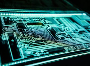 teal LED panel