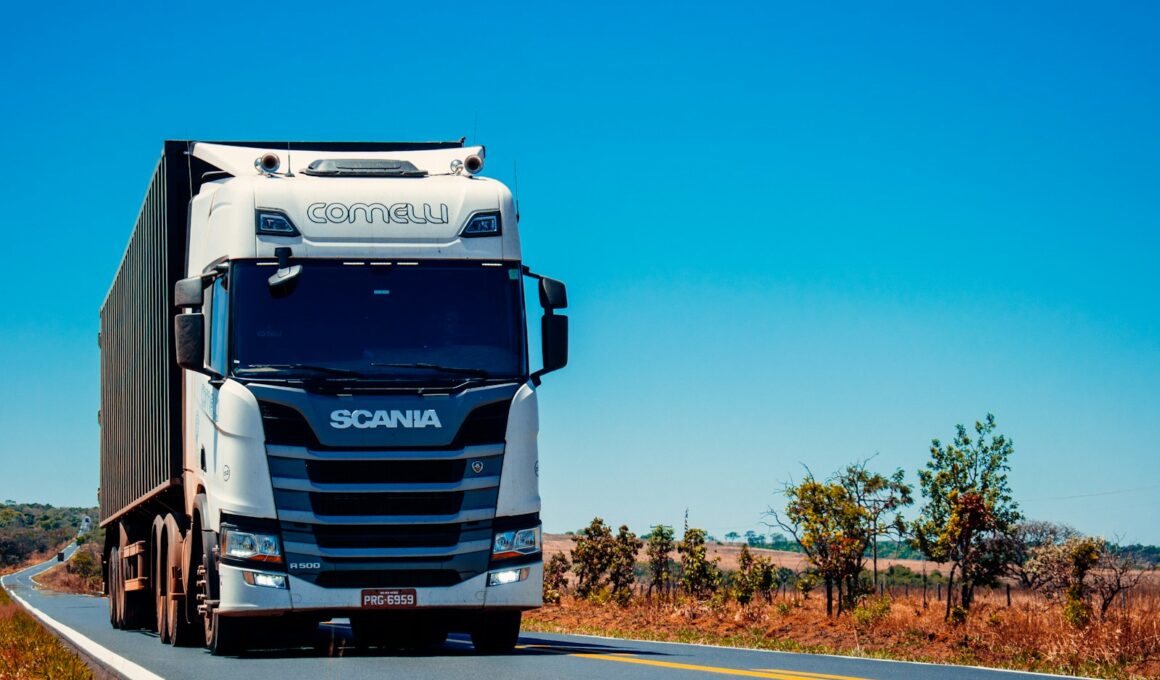white truck on road during daytime