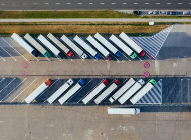 parked trucks